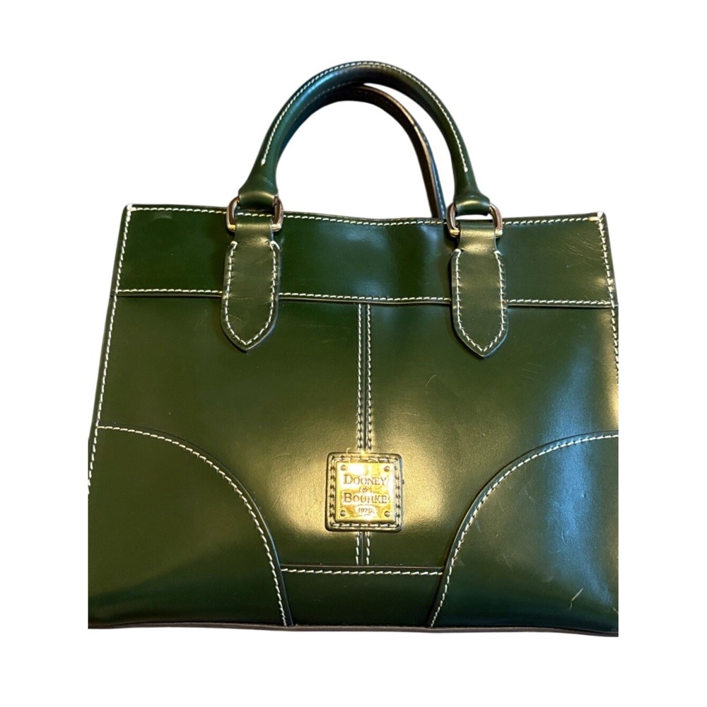 Dooney & Bourke Selleria Jayne Satchel Forest Green Leather Crossbody Bag